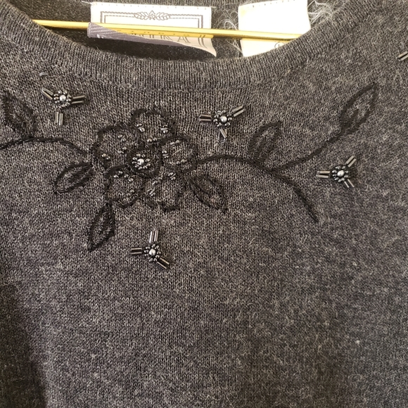 Vintage Erika Studio Short Sleeve Sweater Top L - Picture 2 of 7